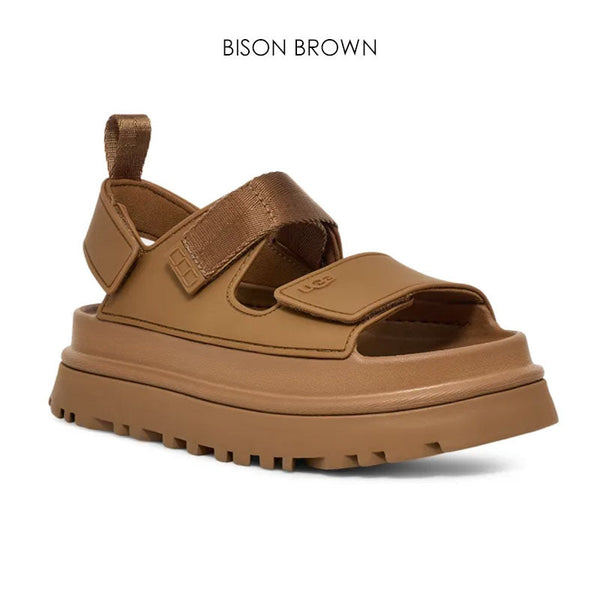 ★値下げセール開始★「UGG(アグ)」サンダル ストラップ 厚底 プラットフォーム 軽量 ゴールデングロウ レディース GOLDENGLOW