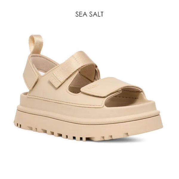 ★値下げセール開始★「UGG(アグ)」サンダル ストラップ 厚底 プラットフォーム 軽量 ゴールデングロウ レディース GOLDENGLOW